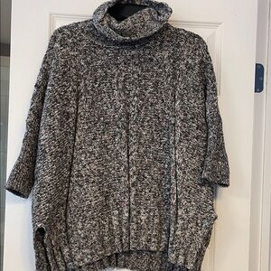 Matilda Jane Charcoal and Brown Turtleneck Sweater